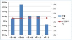 ダイエット3回目・2ヶ月目のグラフ